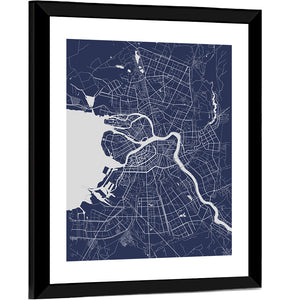 Saint Petersburg Map Wall Art