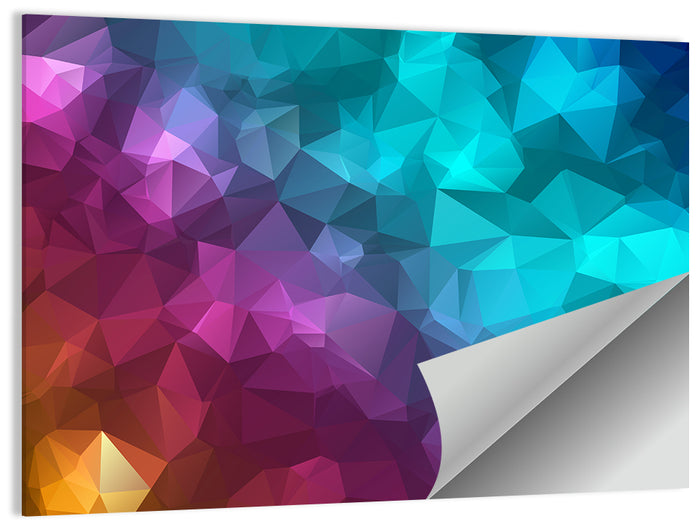Multicolor Polygon Geometry Wall Art as a poster print