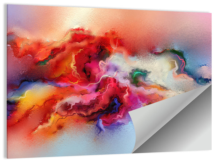Hand Drawn Brushstroke Nebula Wall Art as a poster print