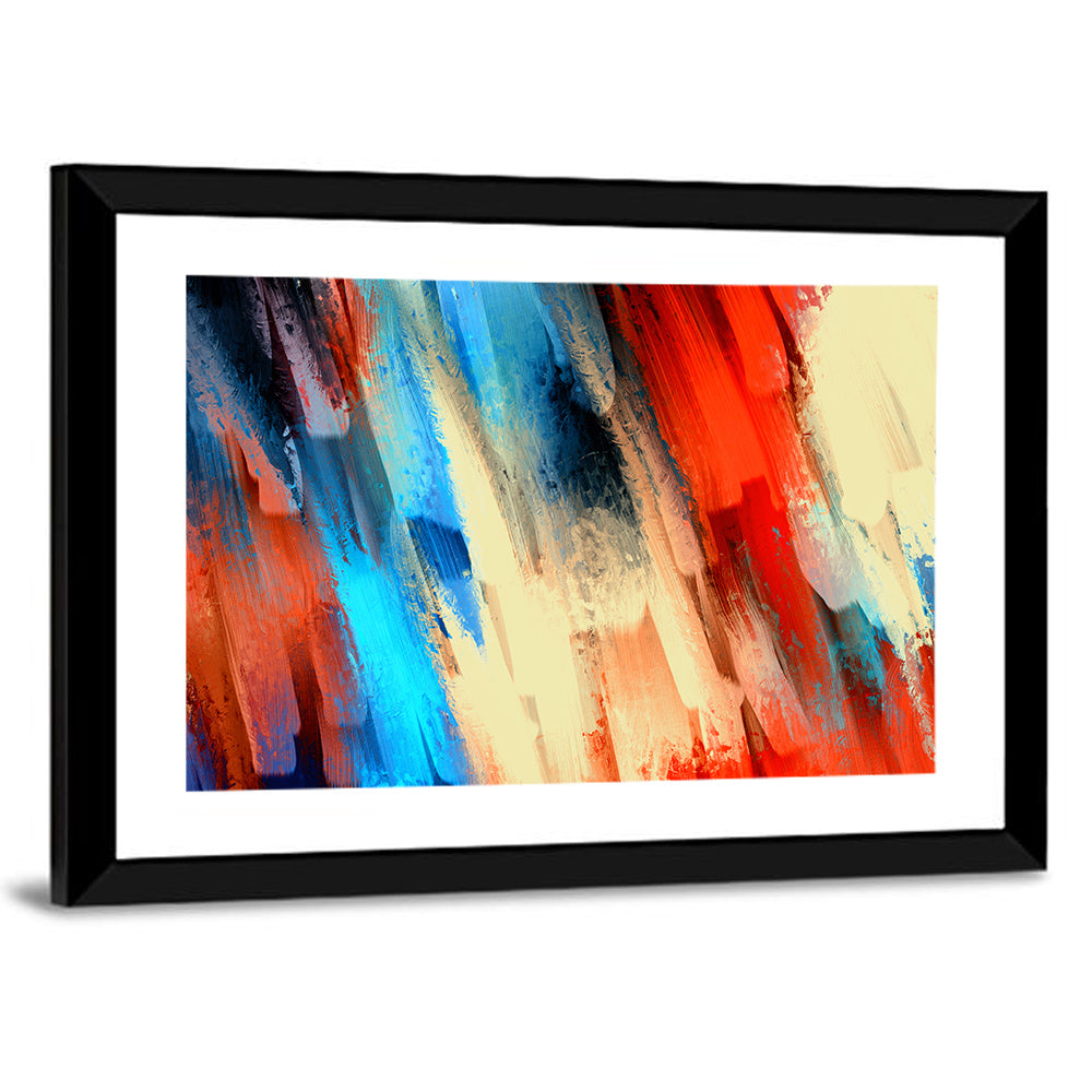 Diagonal Acrylic Brushstrokes Wall Art