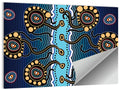 Blue Jellyfish Dot Pattern Wall Art