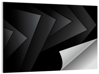 Dark Layered Geometry Wall Art