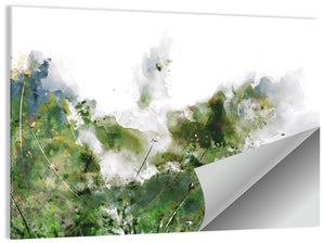 Wildflower Watercolor Abstract Wall Art