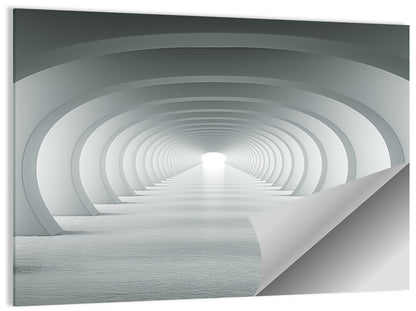 White Arched Corridor Wall Art