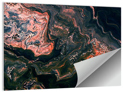 Moody Wavy Marble Texture Wall Art