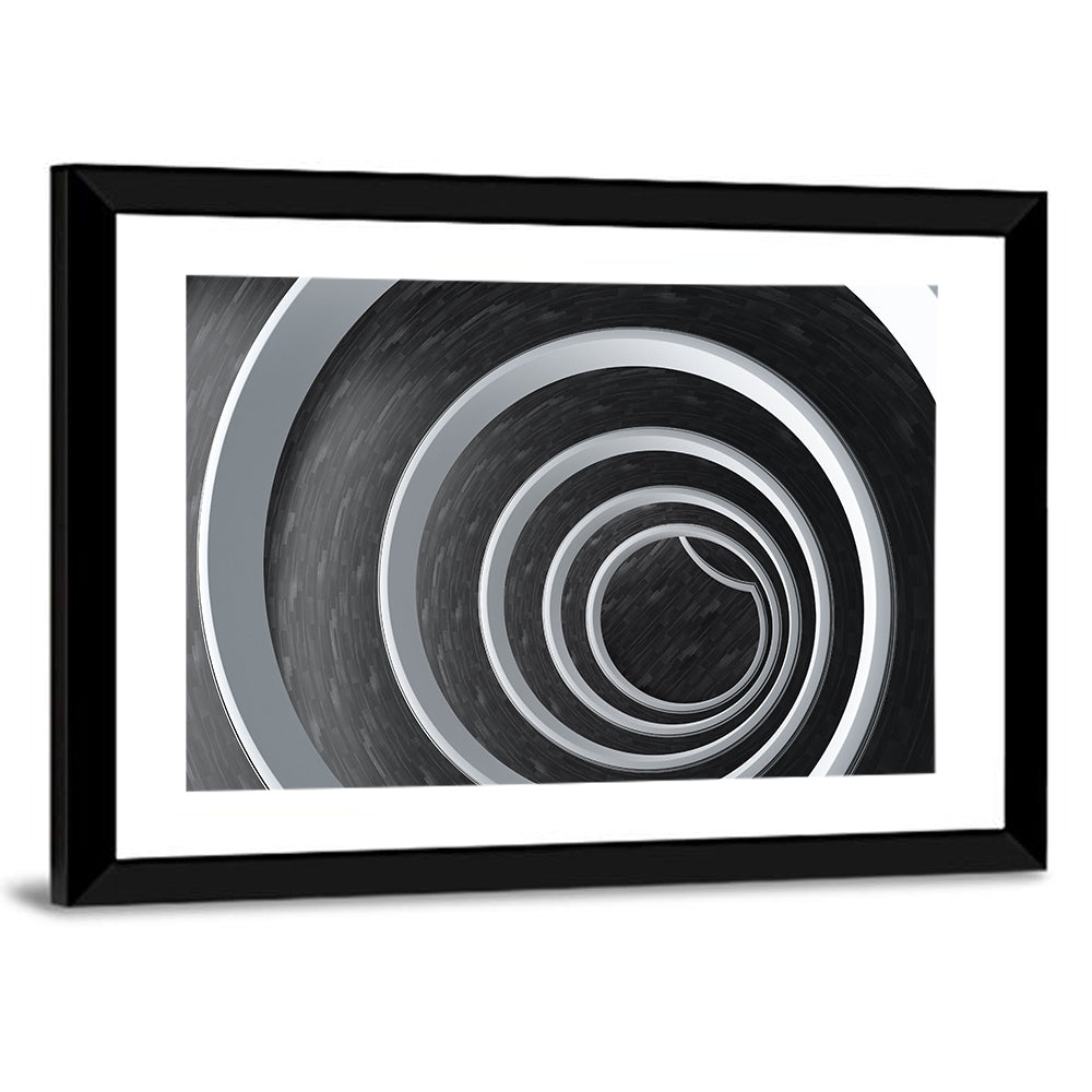 Concentric Spiral Tunnel Wall Art