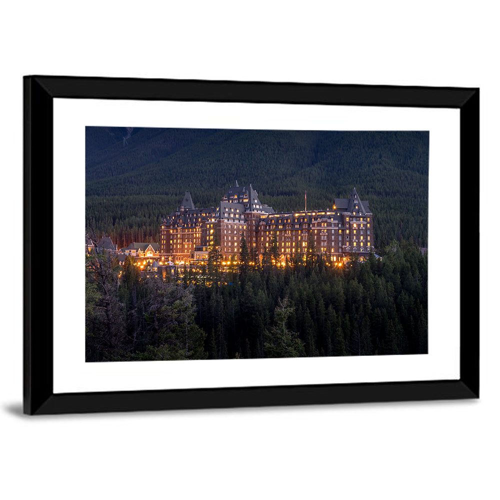 Fairmont Banff Springs at Dusk Wall Art
