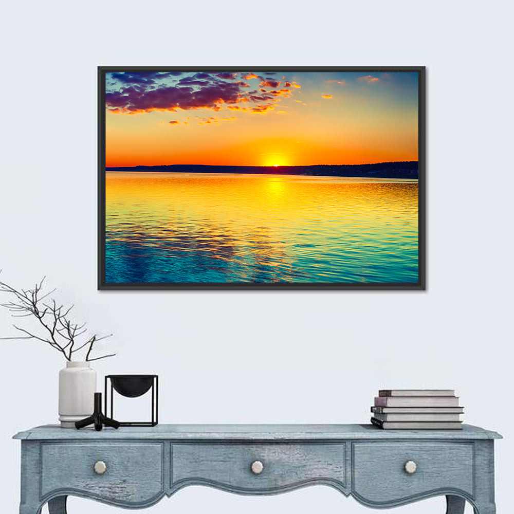 Golden Hour Over Russian Lake Wall Art