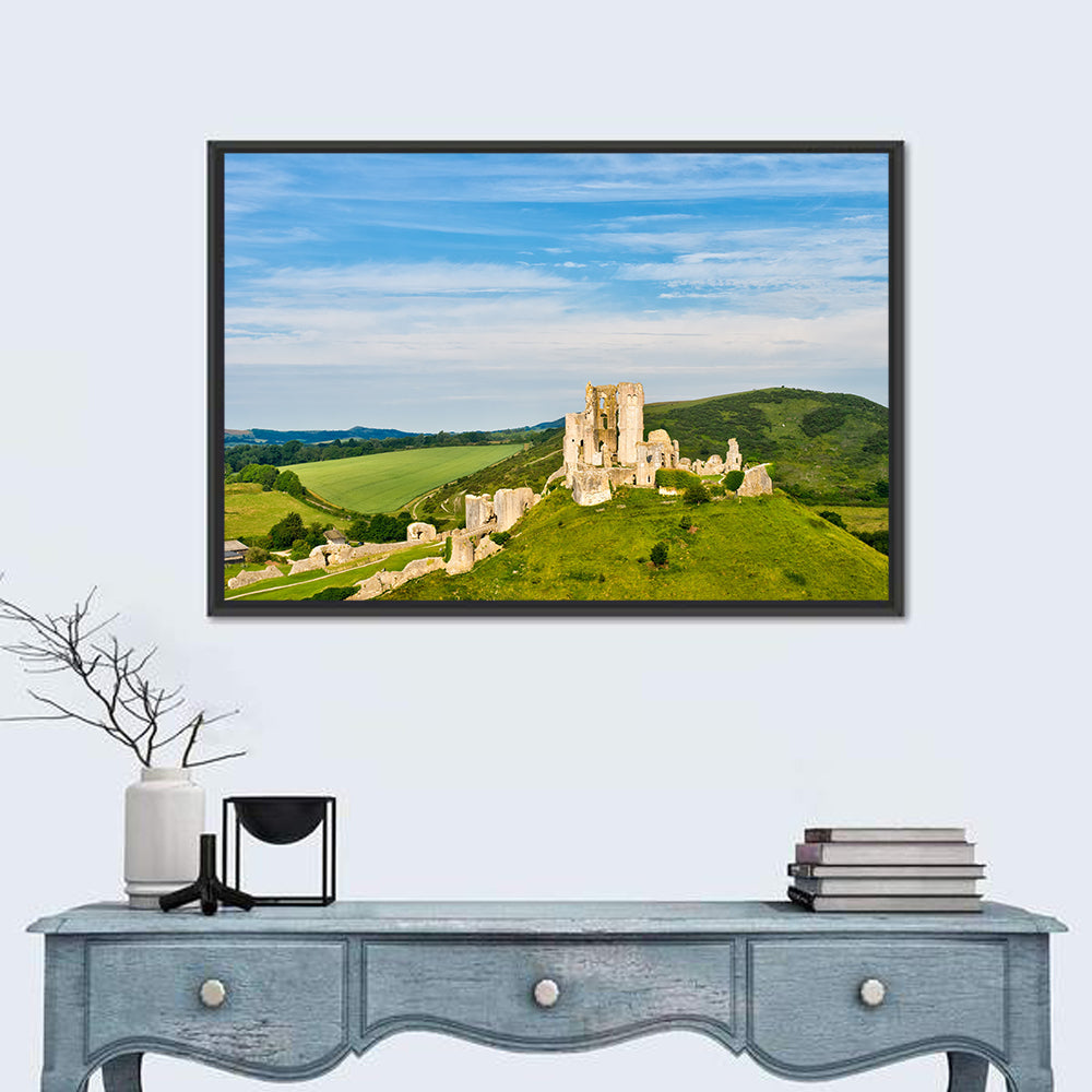 Corfe Castle Ruins Wall Art