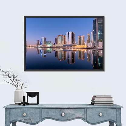 Dubai Marina Skyline at Dusk Wall Art