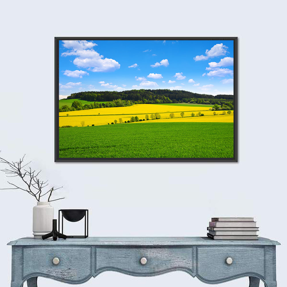 Spring Czech Countryside Landscape Wall Art in a room, landscape