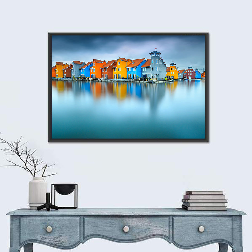 Colorful Waterfront Houses Wall Art