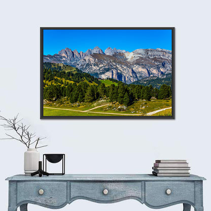 Alpine Meadow and Jagged Peaks Wall Art