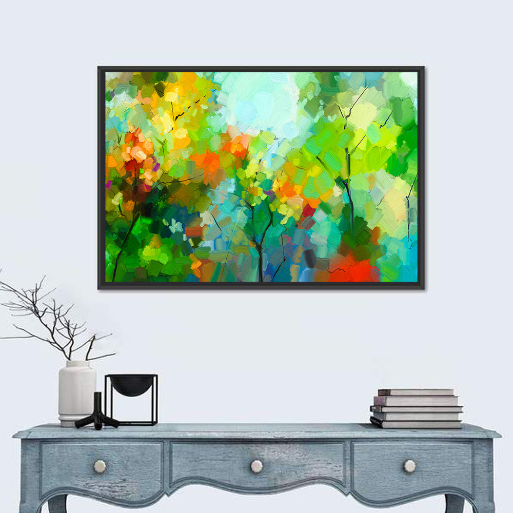 Colorful Forest Canopy Wall Art