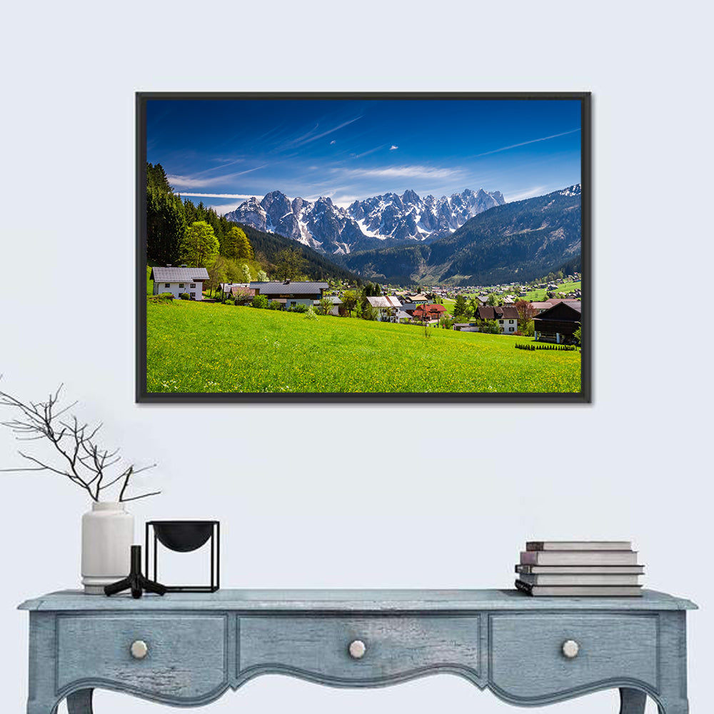 Gosau Village in Austrian Alps Wall Art
