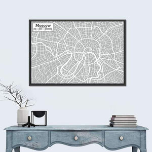 Moscow Map Wall Art