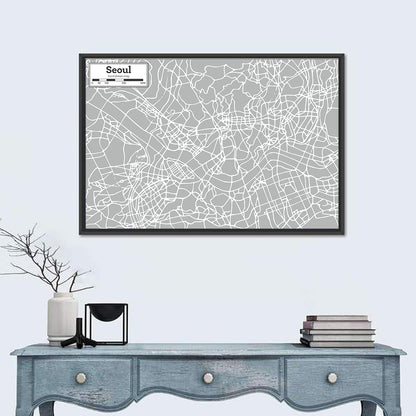 Seoul Map Wall Art