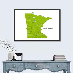 Minnesota Map Wall Art