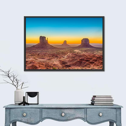 Monument Valley Sunrise with Winding Road Wall Art