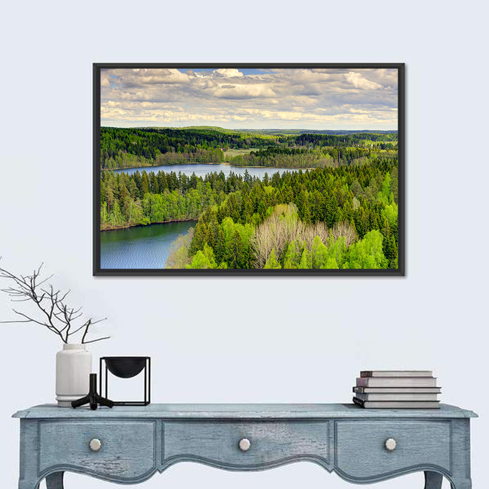 Aulanko Reserve Lake View Wall Art in a room, landscape