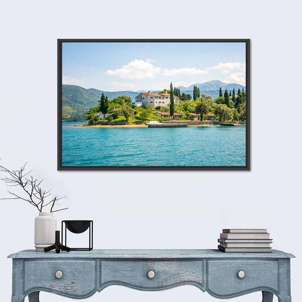 St Michael Island Monastery Wall Art in a room, landscape