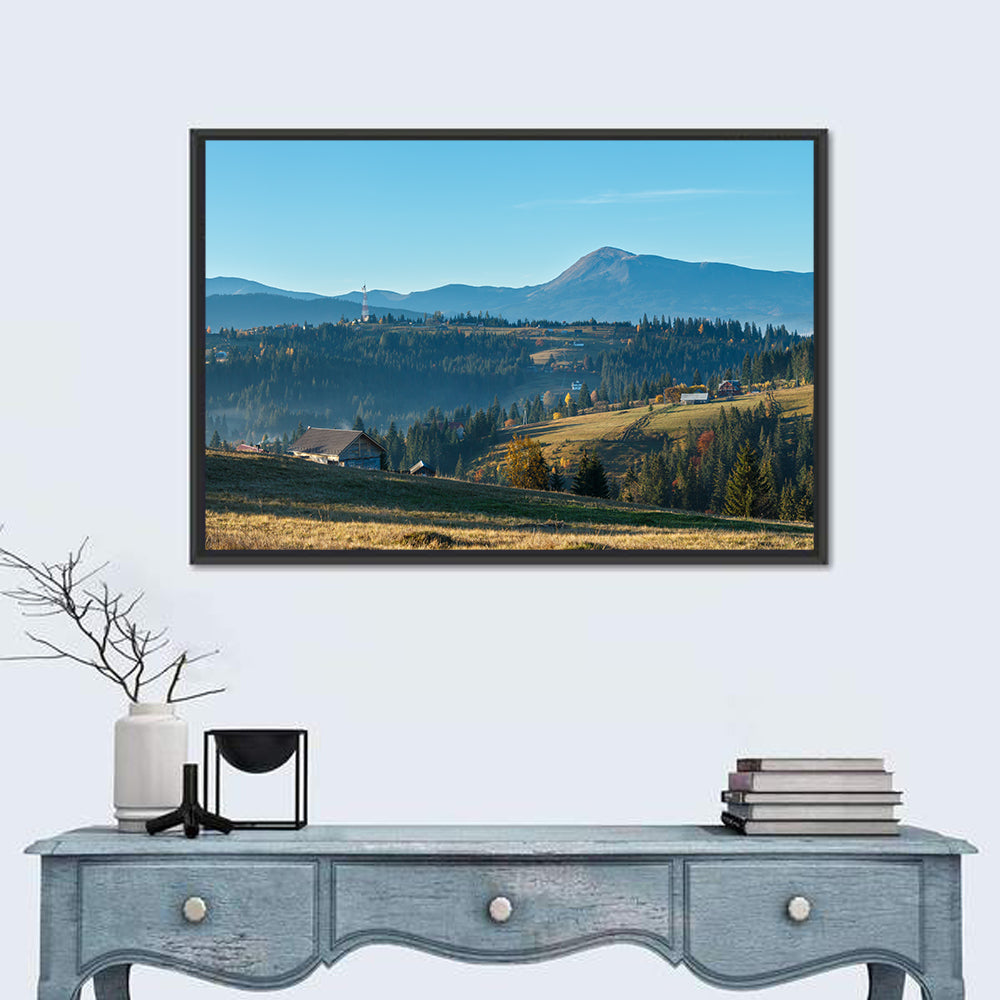 Yablunytsia Village Mountain View Wall Art in a room, landscape