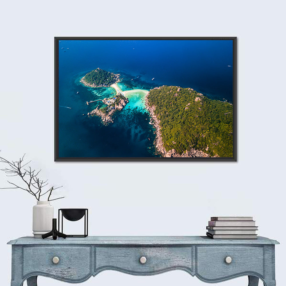 Koh Nang Yuan Aerial View Wall Art