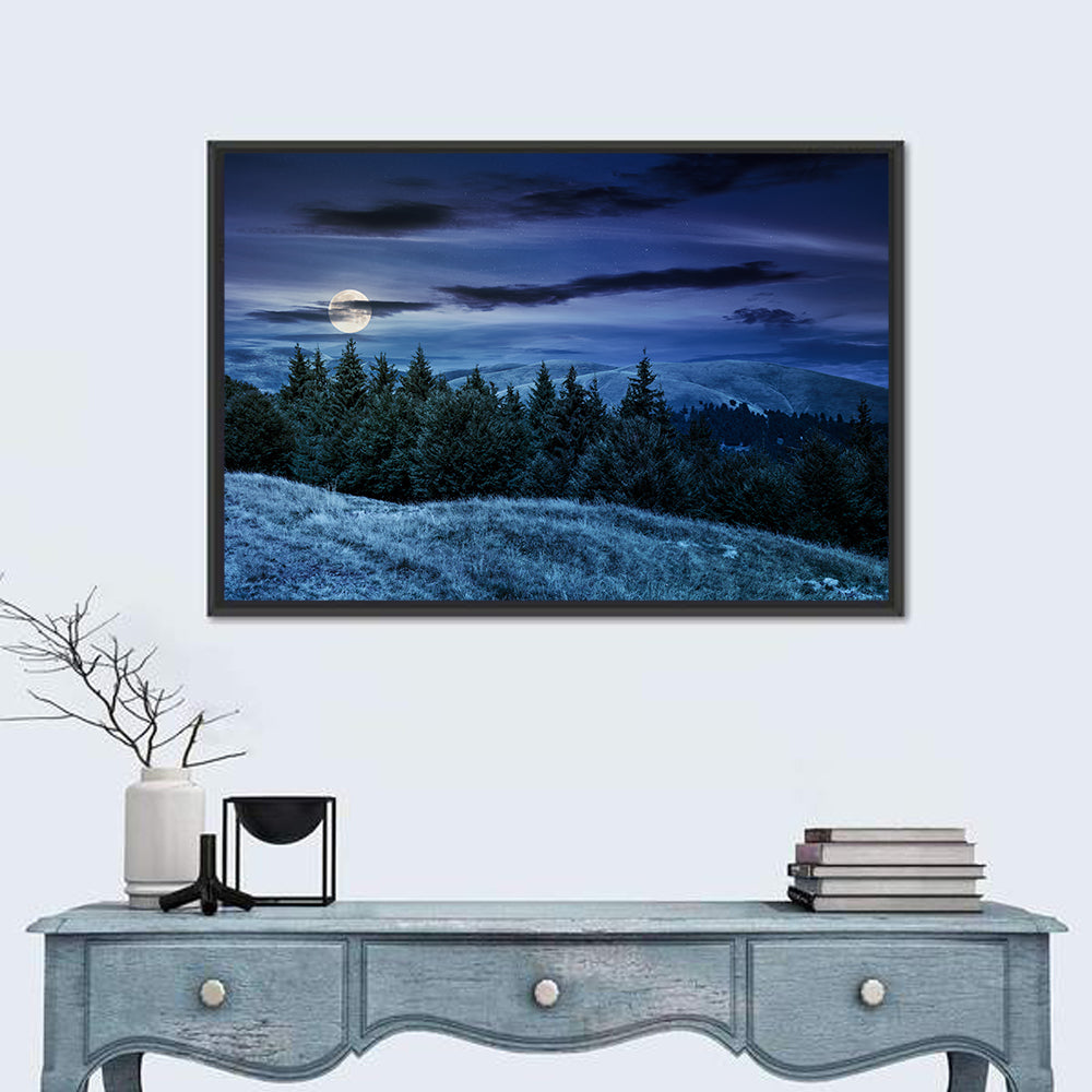 Moonlit Svydovets Ridge Wall Art