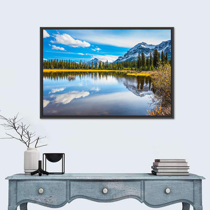 Marshy Lake Reflection in the Rocky Mountains Wall Art