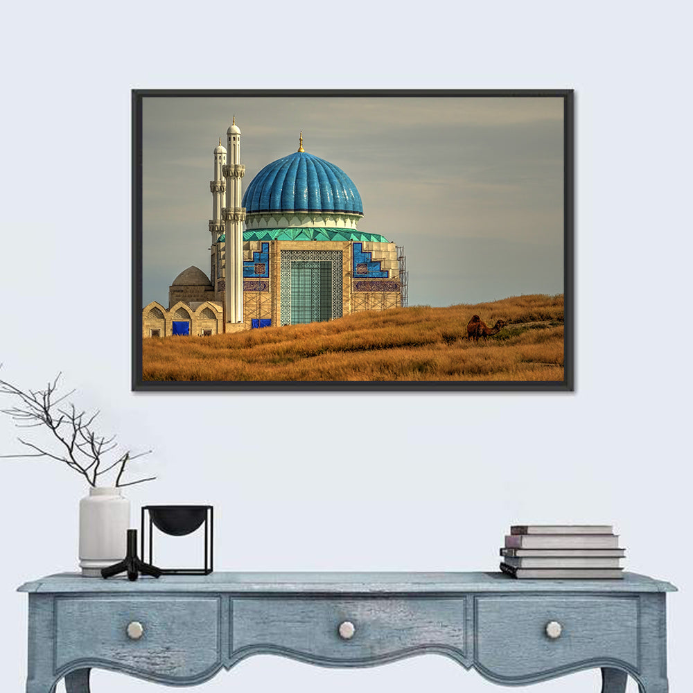 Blue Domed Mosque in Turkistan Wall Art