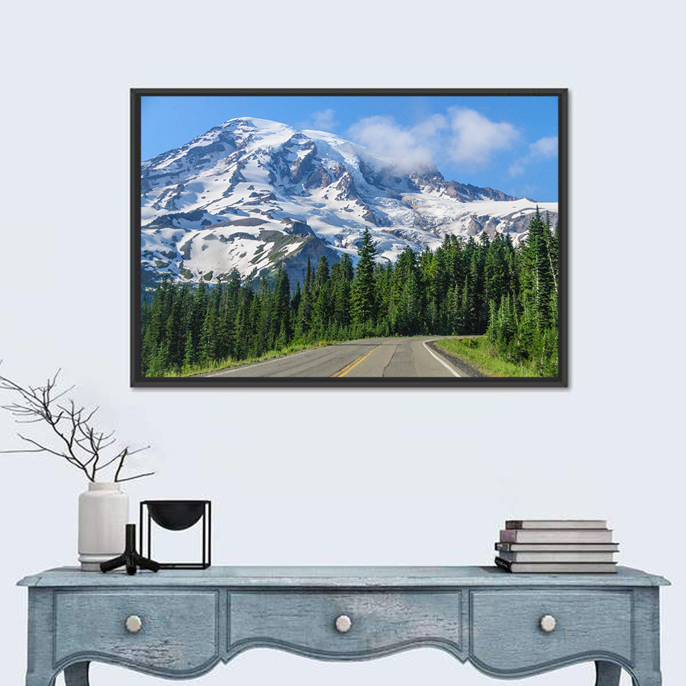 Road to Mount Rainier Wall Art in a room, landscape