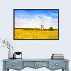 Dudutki Windmill in Golden Fields Wall Art