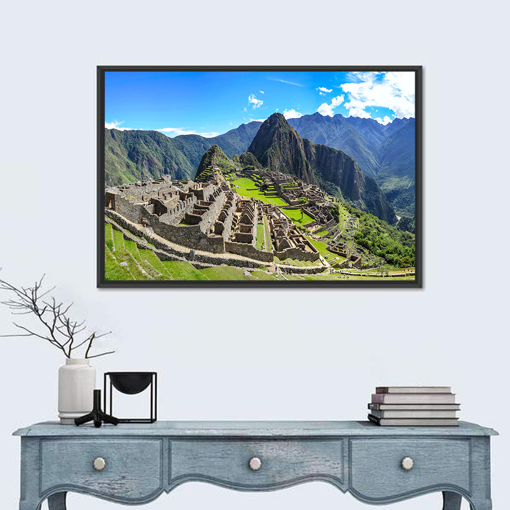 Machu Picchu in the Andes Wall Art in a room, landscape