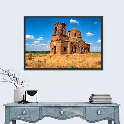 Sunlit Ruined Orthodox Cathedral Wall Art