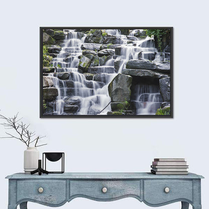 Mossy Tiered Waterfall Wall Art