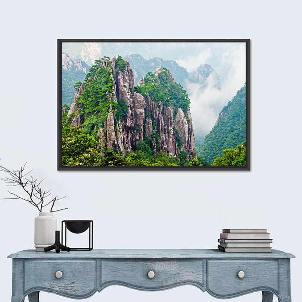 Mount Huangshan Misty Peaks Wall Art