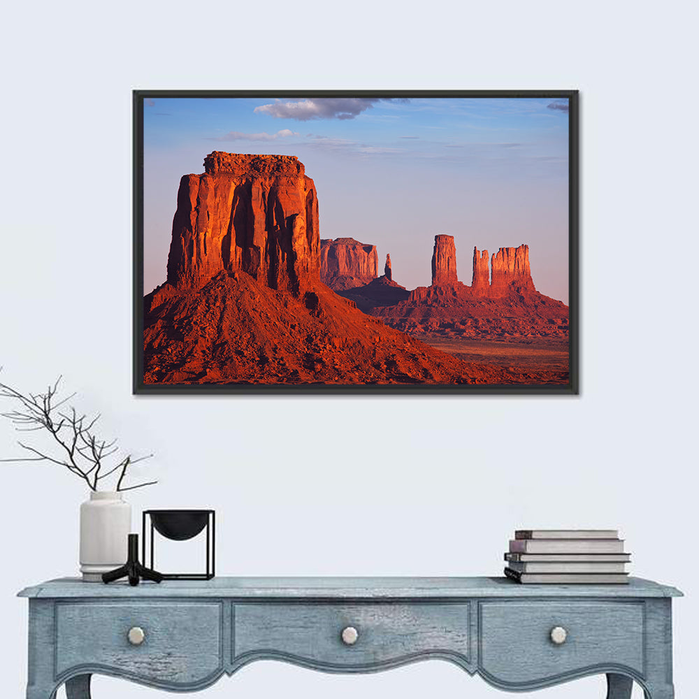 Monument Valley Mesa at Golden Hour Wall Art