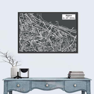 Algiers Map Wall Art