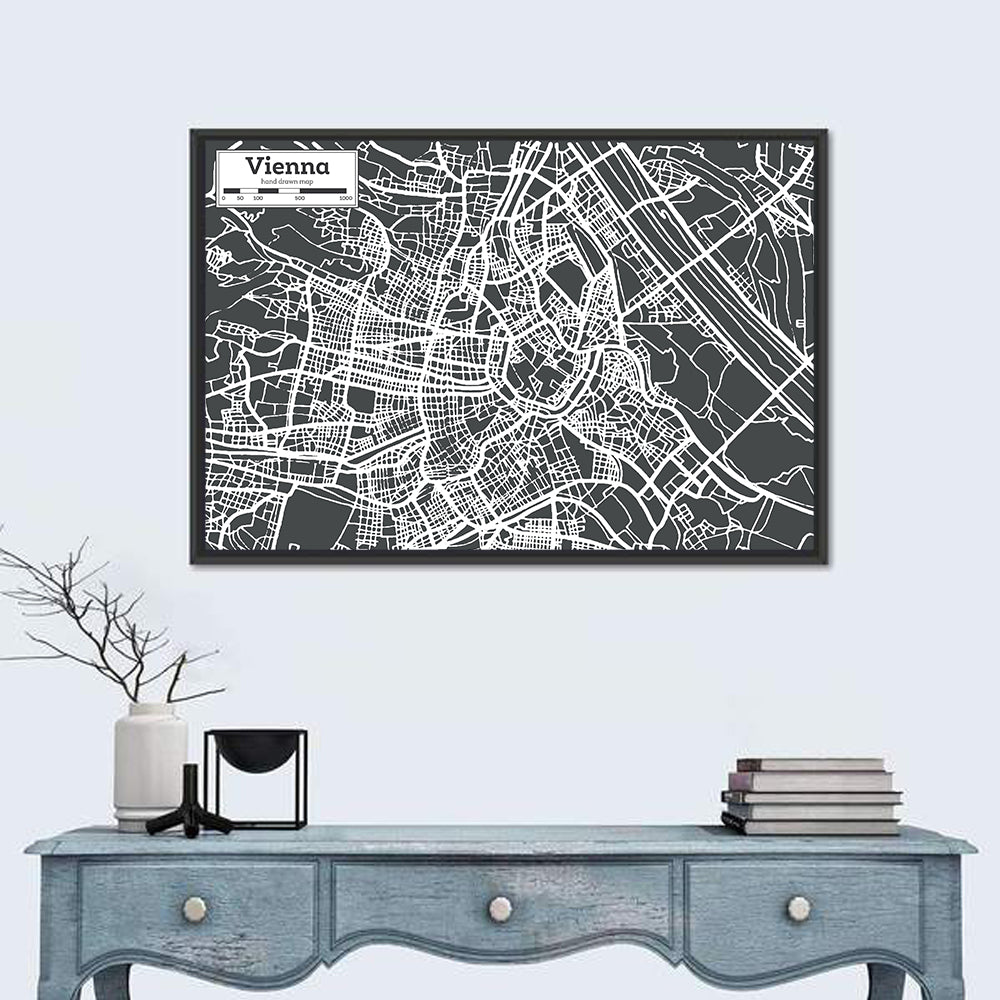 Vienna Map Wall Art