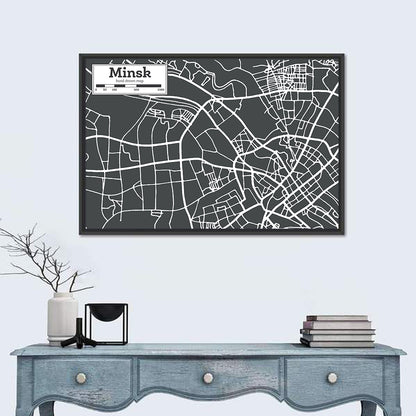Minsk Map Wall Art