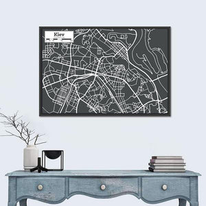 Kiev Map Wall Art