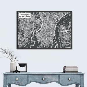 Philadelphia Map Wall Art