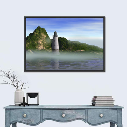 Lighthouse Reflection on Calm Water Wall Art