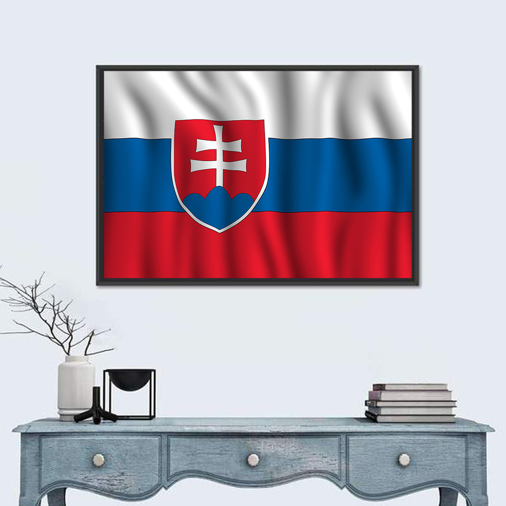 Slovak Flag with Heraldic Shield Wall Art