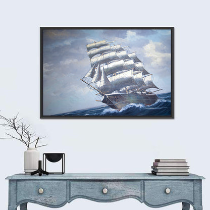 Antique Sailing Ship at Sea Wall Art