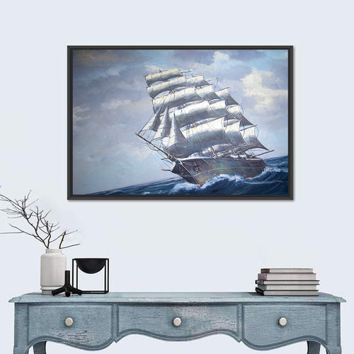 Antique Sailing Ship at Sea Wall Art
