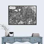 Buenos Aires Street Grid Map Wall Art