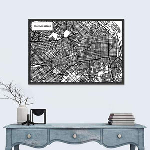 Buenos Aires City Map Wall Art