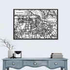 Amsterdam Canals Map Wall Art
