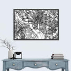 Washington Dc Street Grid Map Wall Art